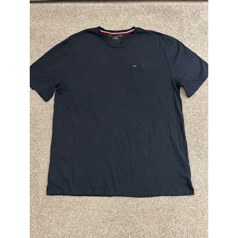 Tommy Hilfiger Pocket T-Shirt Mens XXL Navy Blue Excellent Short Sleeve Cotton